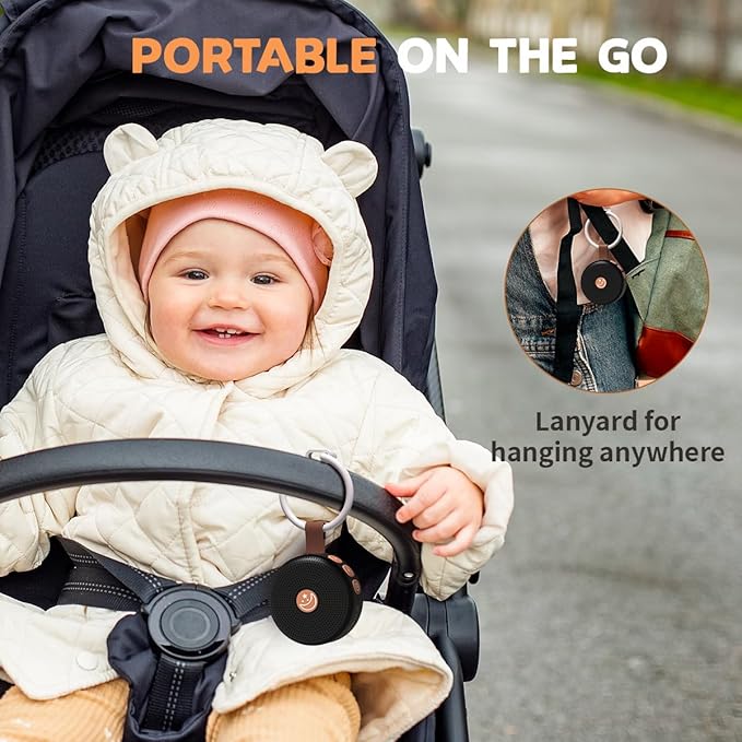 Sound Machine Mini Portable Baby White Noise Machine with 30 Soothing Sounds for Kids Adults Auto-Off Timer 32 Volume Levels Rechargeable Brown Noise Sleep Machine for Home Office Privacy and Travel