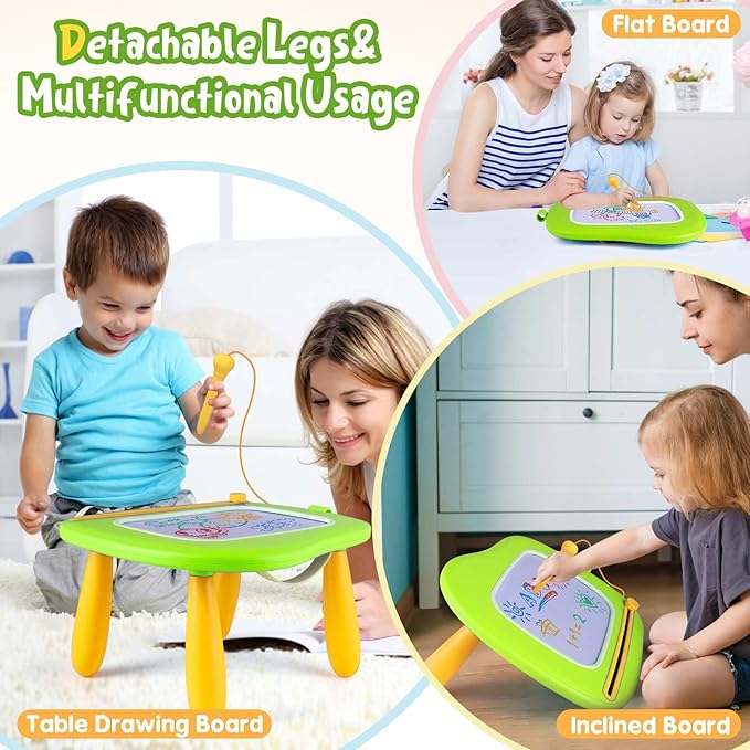 Smasiagon Toddler Toys Age 1-2 Year Old Boys Girls, Magnetic Drawing Doodle Board Pad Educational Learning Toys for 1 2 3 Year Old Boys Girls Gifts Birthday Party (Green)