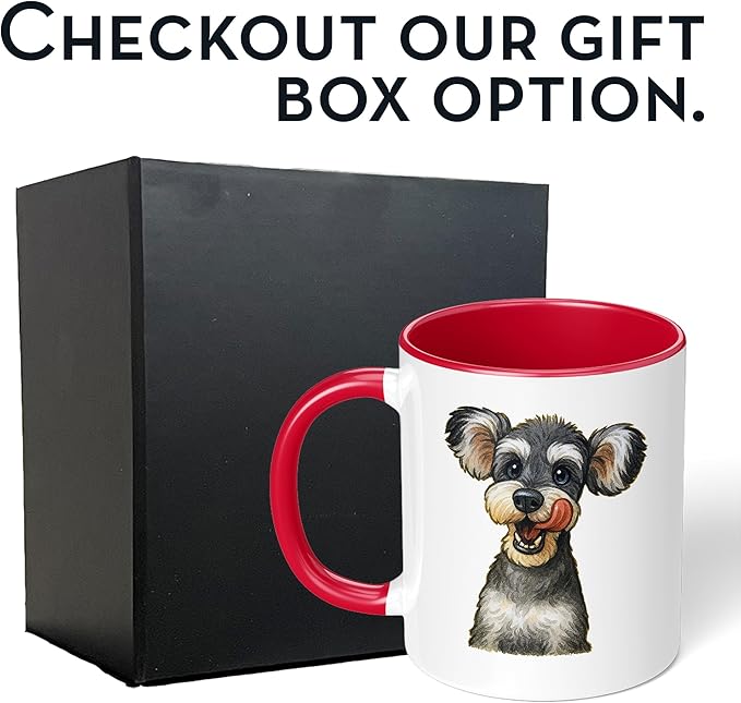 Personalized Coffee Mug, Custom Photo Caricature Gift, Funny Customized Coffee Gift for Men & Women, Custom Mugs with Pictures, Red 11oz Customized Ceramic Tea Cup