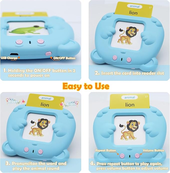 MAYAPHILOS Spanish and English Pocket Speech Therapy Toys with 224 Sight Words, Bilingual Flashcards for Preschool Learning, Gifts for Toddlers