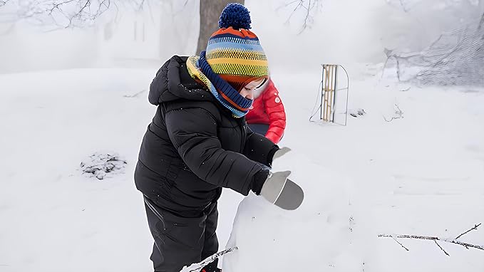 Toddler Gloves Kids Mittens Winter Warm Lined Fleece Gloves Waterproof Snow Baby Mitten for Boys Girls