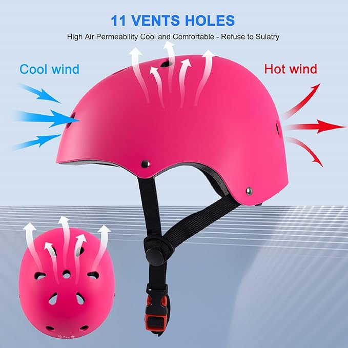 Kids Bike Helmet,Boys Girls Helmet Multi-Sport Helmet for Skateboard Roller Inline Skating Bicycle Scooter 3 Sizes
