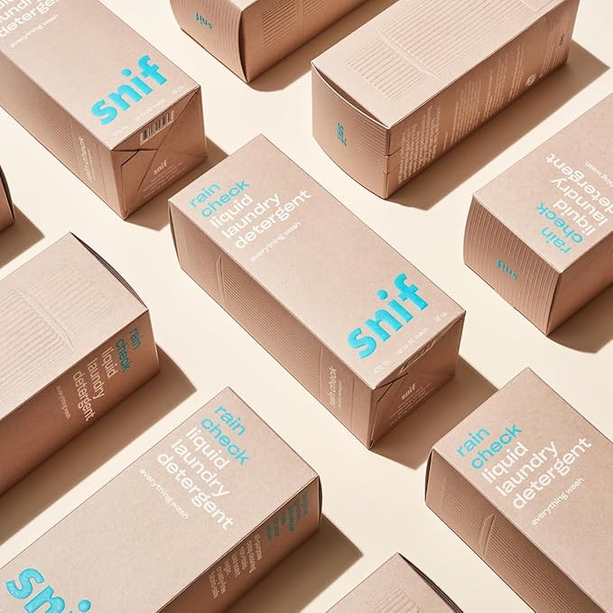 Snif Rain Check Laundry Detergent, Clean and Crisp Scent, 64 Loads, Non-Irritating to Skin, Clean, Non-Toxic, Vegan, Cruelty Free, 32oz