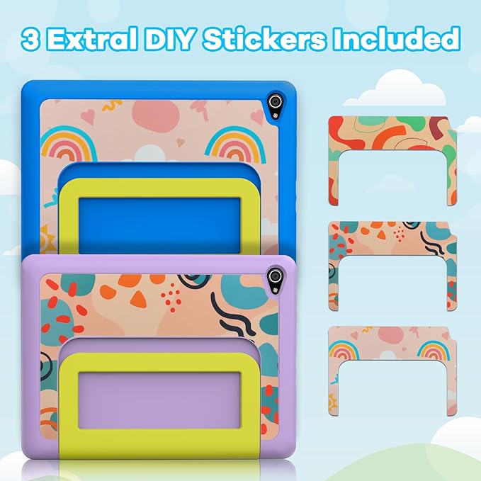 Kids Tablet|Upgraded Android 14 Tablet 10 inch for Kids with Protective Case|Octa-Core|64GB|1TB TF Card Expandable|Dual Camera|Parental Control|Great Gift for Toddler(Blue)