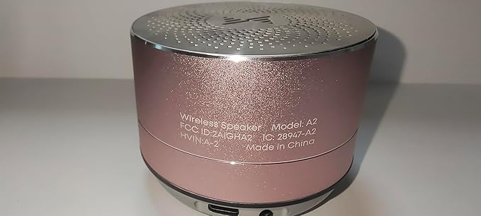 LENRUE A2 Portable Wireless Bluetooth Speaker with Lights and Lanyard,5W Mini Small Metal Speakers Bluetooth 5.0/Aux-in for iPhone Android Home Outdoor, Gifts for Women/Girls