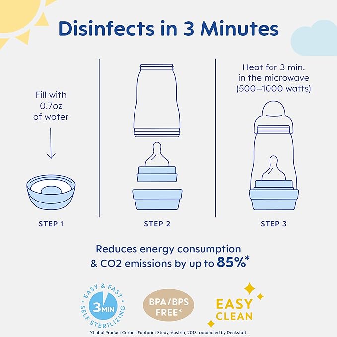 MAM 9oz Easy Start Anti-Colic Baby Bottles, Medium Flow with 2X Bonus Nipples (Fast and Extra Fast Flow), Reduces Colic, Gas, & Reflux, Easy-to-Clean, BPA-Free, 2 Plus Months