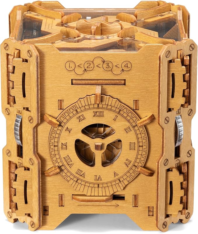 Tesla Box - Electronic Puzzle Box - Escape Room Game in a Box - Brain Teaser - 3D Wooden Puzzle for Adults - Money Puzzle Box for Cash Gift - Birthday GiftBox MoneyBox