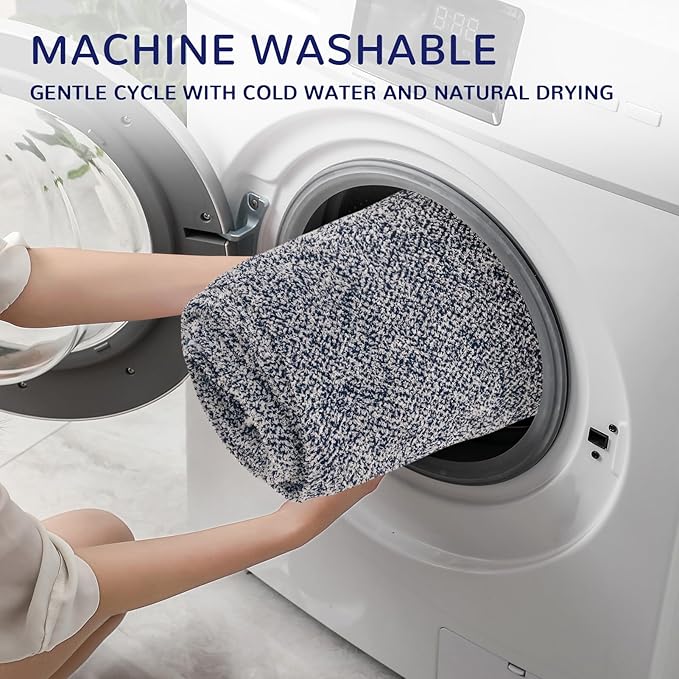 NEXHOME PRO Soft Throw Blankets for Couch, Reversible Warm Blankets Cozy Knit Blanket for Women, Fuzzy Plush Lightweight Throws for Sofa, Bed, Picnic, Navy, 50 x 60 inches