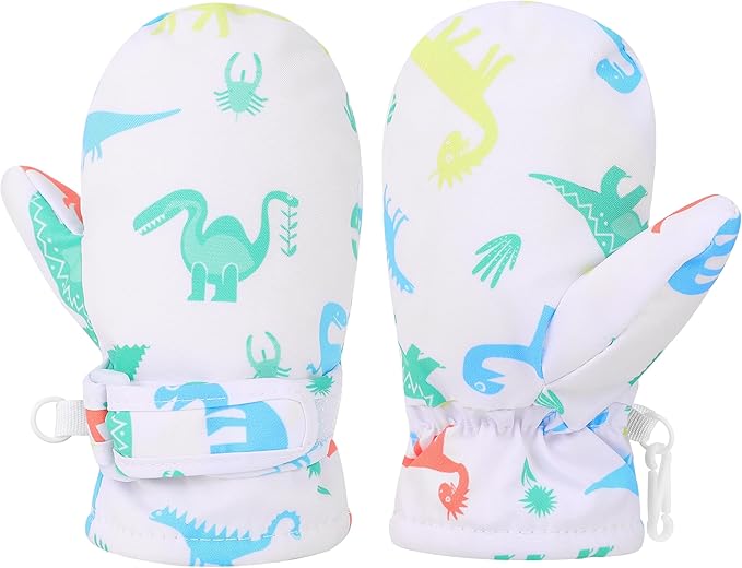 Toddler Gloves Kids Mittens Winter Warm Lined Fleece Gloves Waterproof Snow Baby Mitten for Boys Girls