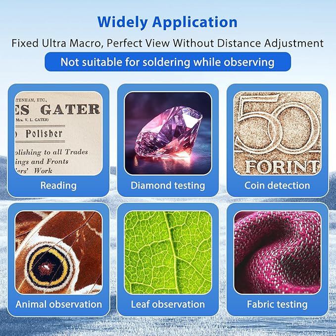 Microscope Magnifying Glass for Kids and Adults: 100X Portable Handheld Digital Microscope with Light - Pocket Jewelers Loupe with 2" Screen - USB Mini Coin Magnifier for Collector