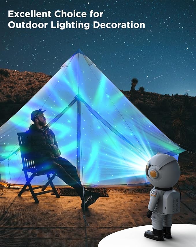 Rossetta Astronaut Galaxy Projector, Star Projector for Bedroom, LED Night Light for Kids Room with Timer and Remote, Room Decor Aesthetic, Home Decor, Gifts for Adults, Teens, Christmas, Birthday