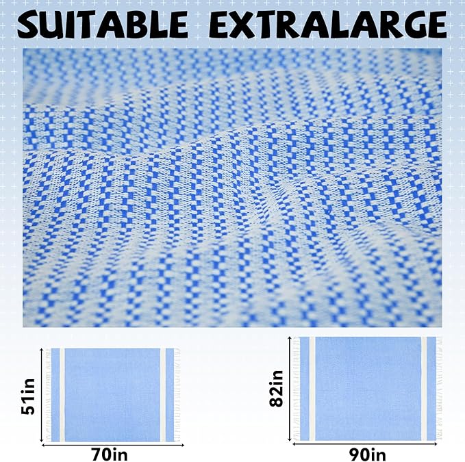 Lightweight Woven Throw Blanket Cotton Large Soft Alaska Cruise Essentials Carnival Ship Must Have Deployment Accessories Airplane Attendant Stuff Kids Travel Sheet Cute Safety Packable Flight Need