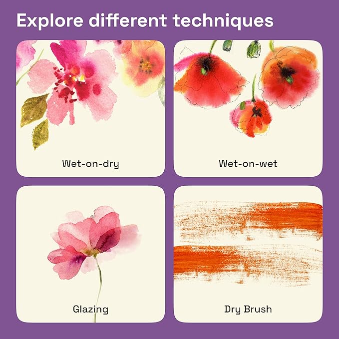 ARTISTRO Professional Watercolor Paint Set for Adults - 48 Pigment-Rich Colors, XL Pans, ASTM-I Lightfastness, High Tinting Strength Watercolor Set for Professionals made by professionals