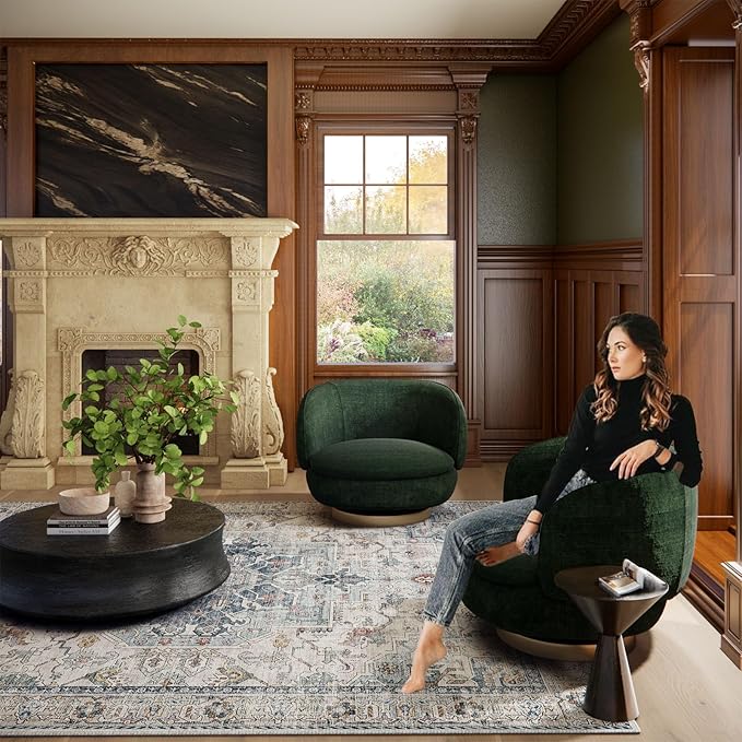 Machine Washable Throw Rugs for Entryway: Door Mat Indoor Entrance 4x6 Small Rug Stain Resistant Non-Slip Low Pile Soft Carpet for Kitchen Front Door Indoor Entry Bathroom Bedroom