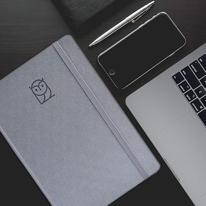 Undated Daily Planner – 1-Year B5 Productivity Organizer with Two-Page Weekly Spread, Goal Setting, Habit Tracker, Weekly & Monthly Pages – Hardcover Time Management Notebook (Gray)