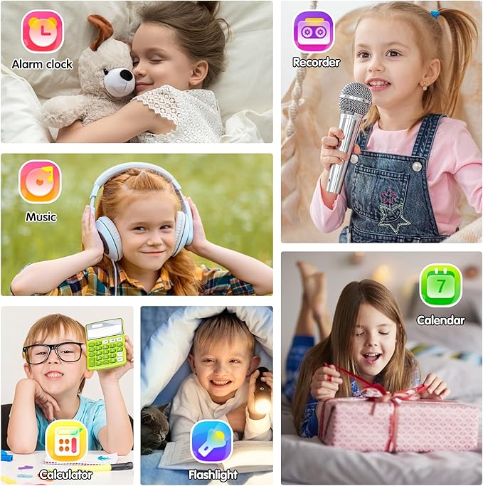 Smart Watch for Kids - Kids Smart Watch Girls Boys Gifts for 4-12 Years Old with 24 Games Camera Video Music Player Flashlight Alarm Clock Pedometer Birthday for Boys Girls Age 6 7 8 9