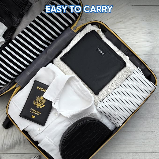 BALEINE 150L Laundry Bag Backpack, 900D Oxford Fabric Large Travel Laundry Bags with Shoulder Straps and 2 Mesh Pockets for College Dorm, Apartment, Laundromat (Black, 150L)