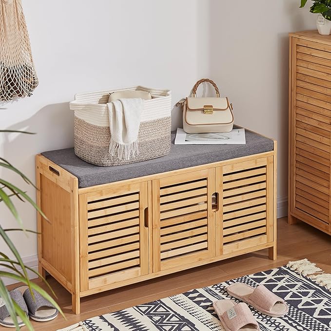 Storage Basket for Organizing, Woven Baskets for Storage, Rectangle Decorative Baskets for Shleves, Closet, Toys, Books, Nursery Organizer Bins - Pack of 3 (Gradient Yellow)