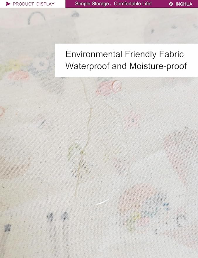 Rectangular Storage Basket Fabric Organizer Bin for Toys,Books,Clothes,Gifts,Pets-Perfect for Home,Office,Nursery,Dorm,Shelf(Rec-colorful animal )