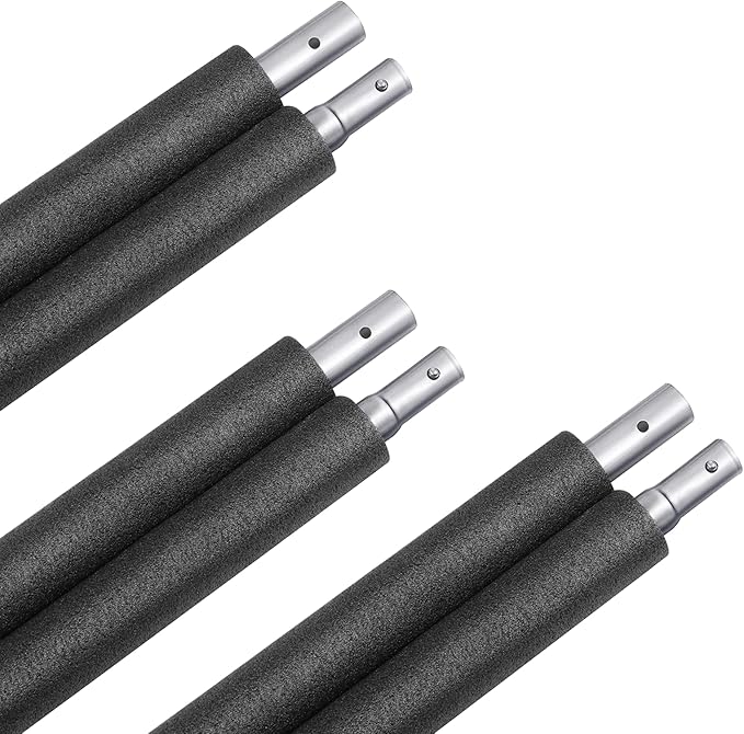 Universal Trampoline Replacement Enclosure Poles with Clamp and Hardware (only fit for The Trampoline with 6 Poles)