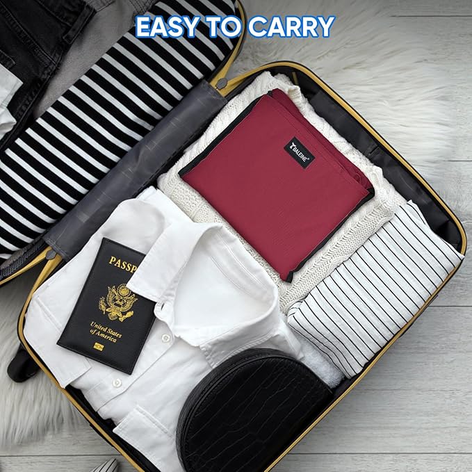 BALEINE 150L Laundry Bag Backpack, 900D Oxford Fabric Large Travel Laundry Bags with Shoulder Straps and 2 Mesh Pockets for College Dorm, Apartment, Laundromat (Red, 150L) 