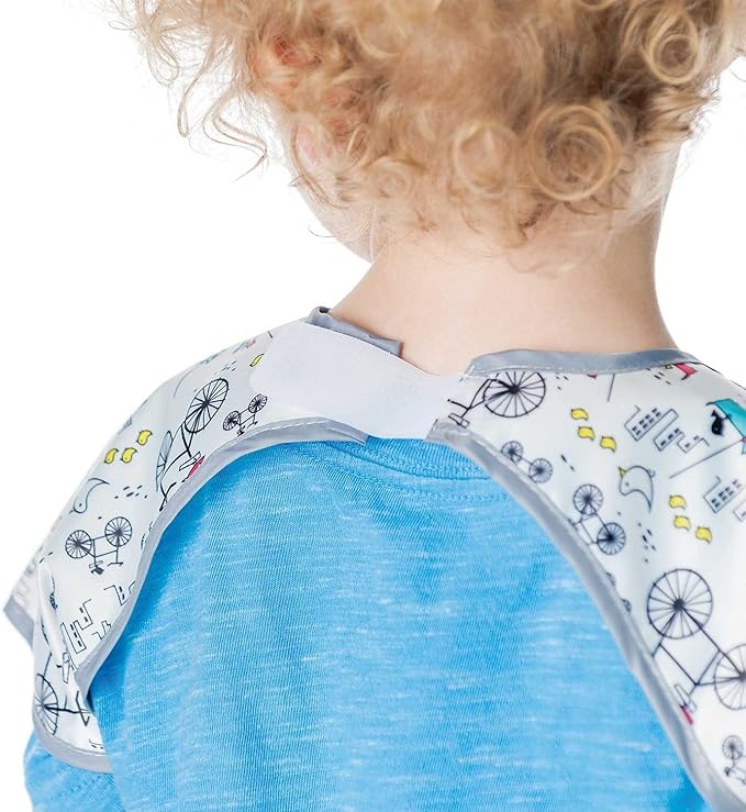 Bumkins Bibs - Toddler Bibs, Waterproof, Large for 1-3 Years, Short Sleeve