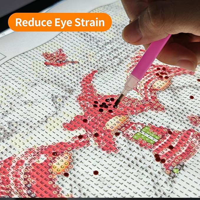 TOHETO A3 Light Board with Bag for Diamond Painting, Super Bright Magnetic Light Pad with Side Buttons, Lightbox for Tracing and Drawing, Corded Light Table for Sketching, Weeding Vinyl (Black)