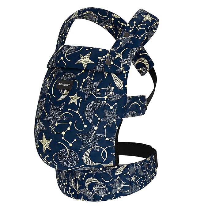 Momcozy Baby Carrier - Ergonomic, Cozy and Lightweight Carrier for 3-24 Months, Effortless to Put On, Ideal for Hands-Free Parenting, Enhanced Lumbar Support, Starry Night