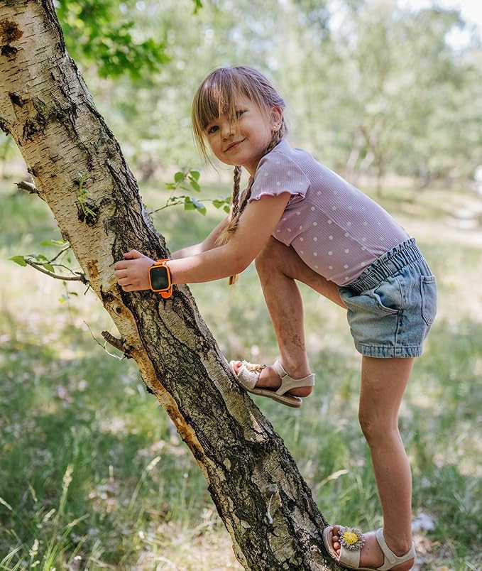 XPLORA XGO 3 - Watch Phone for Children (4G) - Calls, Messages, Kids School Mode, SOS Function, GPS Location, Camera and Pedometer – (Subscription Required) (Orange)