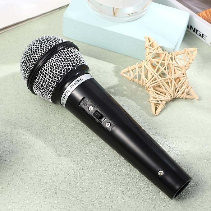 LOGOFUN 3 Pcs Toy Microphone for Kids Plastic Microphone Prop Fake Pretend Mics for Karaoke Fun Costume Prop