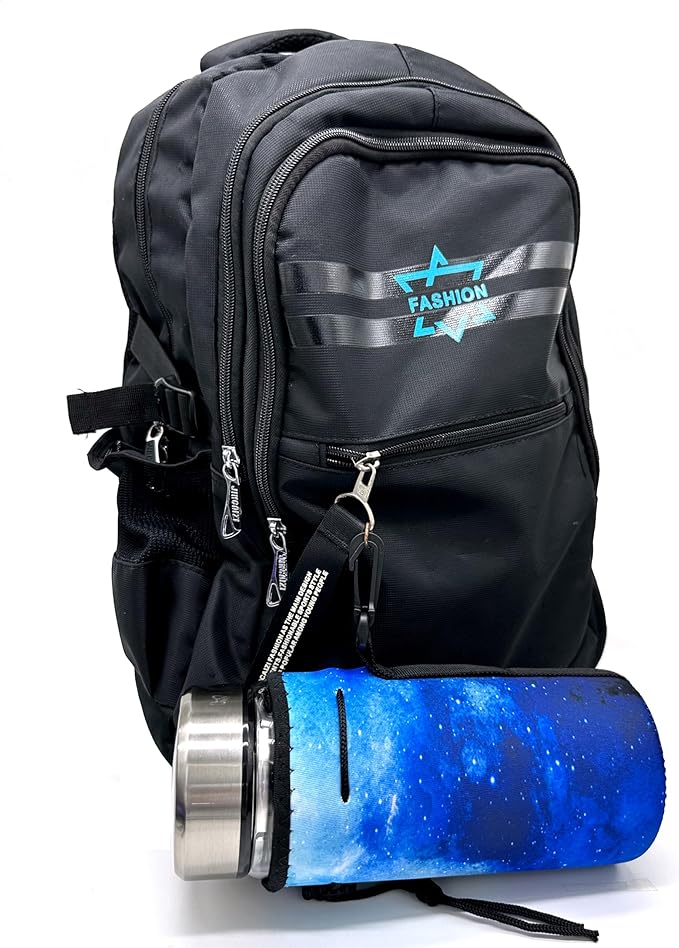 Water Bottle Bag Carrier, Neoprene Sleeve Portable Insulator Cover With Drawstring for 18-20 Oz Bottles (Blue)