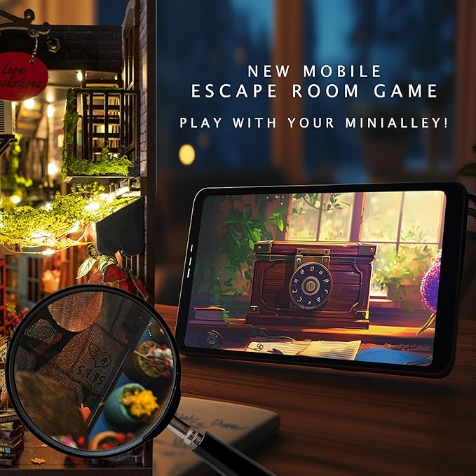 Book Nook DIY Kit - Dreamy - Miniature House Dollhouse Kit for Adult and Teens, Desgined in USA, Booknook Bookshelf Decor Alley Model Build with LED Light, Gifts for Family and Friends