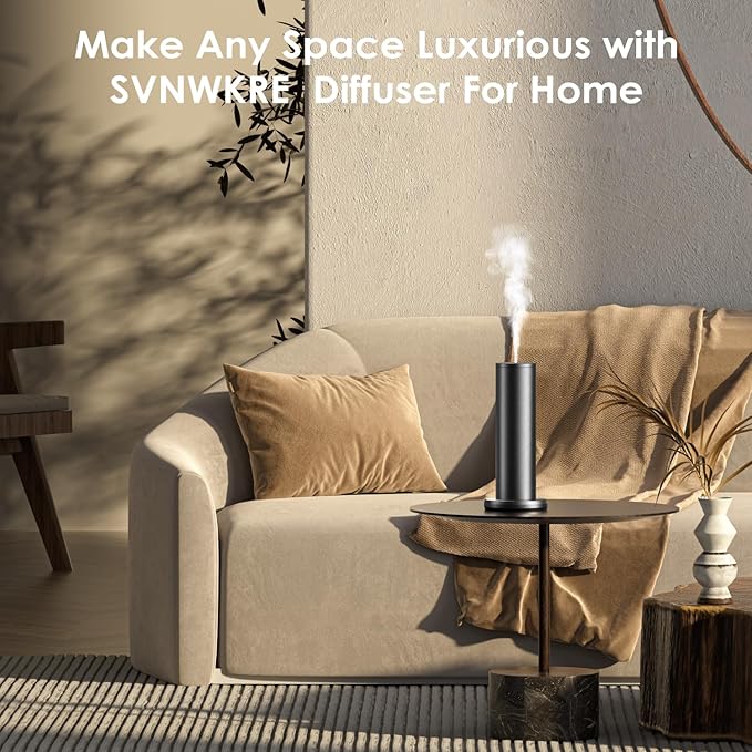 Waterless Essential Oil Diffuser,Aromatherapy Diffusers,Scent Diffusers for Home,Large Room, Hotel Scent Diffuser, 1000sq.ft, Aroma Diffusers (Black)