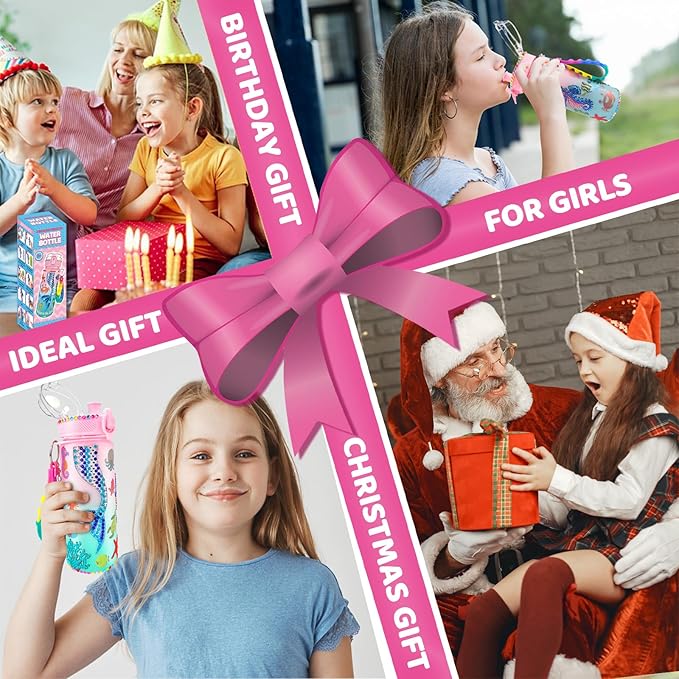 EDsportshouse Decorate Your Own Water Bottle Kits for Girls Age 4-6-8-10,Mermaid Painting Crafts,Fun Arts and Crafts Gifts Toys for Girls Birthday Christmas(Mermaid)