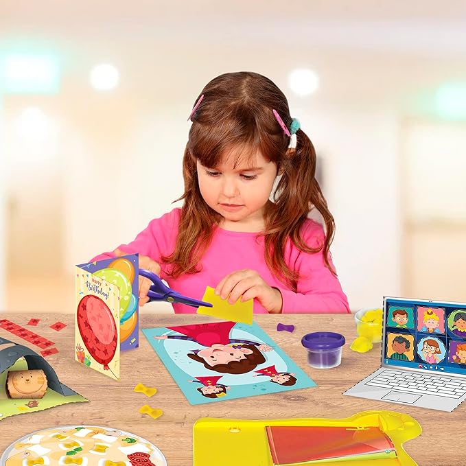 Imagimake My First Craft Kit | 25 Craft Activities in Scissor Skills Activity Book | Toddler Arts and Crafts for Kids Ages 3,4,5,6 | Toddler Girls Toys | Perfect Gifts for 3 Year Old Girl and Boy