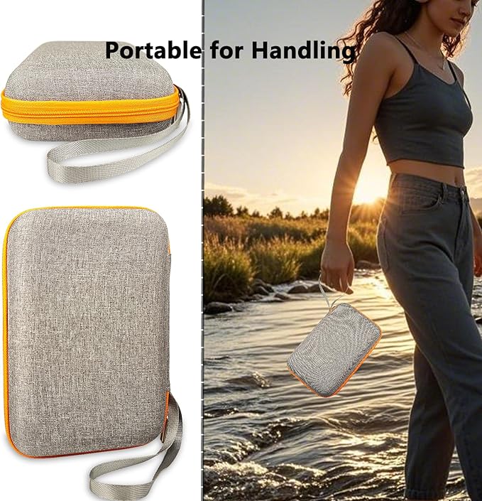 Case Compatible with Giiker Super Slide Brain Games, Protective Storage Bag Holder for Giiker Brain Teaser Puzzles Games Toys (Only Case) (Orange-Grey)