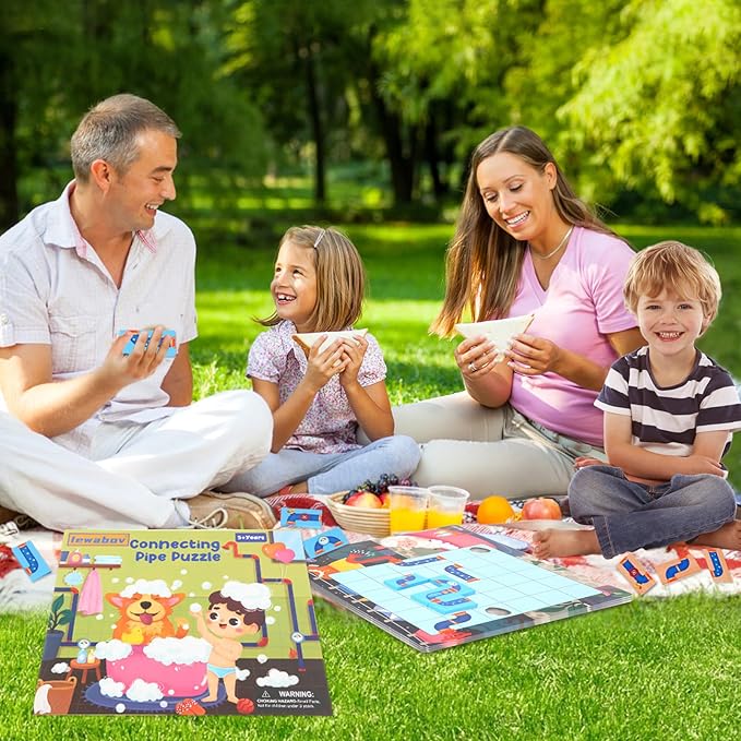 Logical Puzzle,Sequence Matching Game,with Game Cards(30 Scenes),Classic Path Planning Game,STEM Educational Toys,Family Game,Logic Labyrinth Games for Adults and Kids(2 Puzzles).