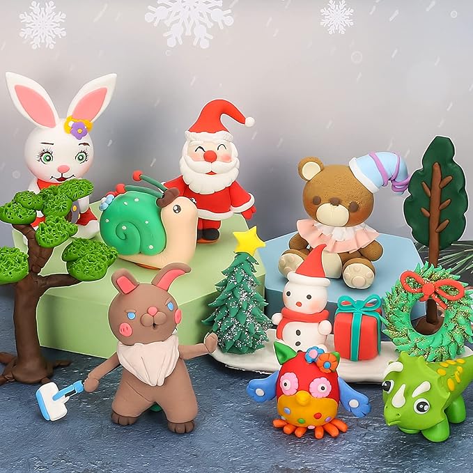 ifergoo Air Dry Clay for Kids - 102 Colors Molding Magic Clay Kit, Safe & Non-Toxic, Kids DIY Model Art & Crafts Toys with Sculpting Tools, Birthday & Christmas Gifts for Boys & Girls 3-12 Years Old