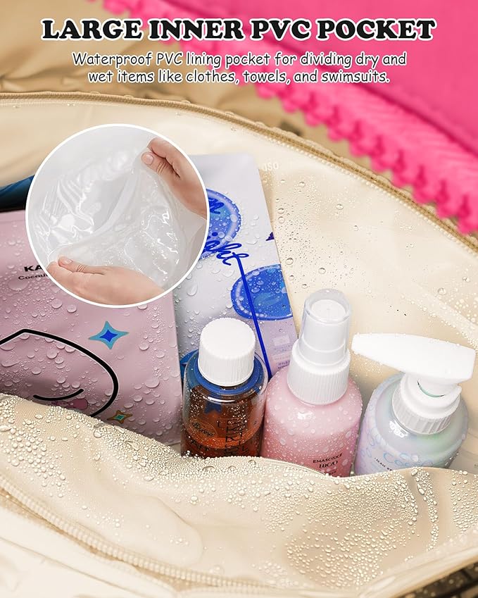 Dance Bag, Kid Weekender Bags,Girls Birthday Gifts-Girl Overnight Bag with Wet Pocket,Lightweight Travel Tote Personalized Cheer Bags with Makeup Pouch