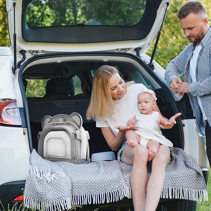 TPN Collapsible Baby Bathtub, Baby Bath Tub with Soft Cushion & Real-Time Thermometer, Baby Bathtub Infant to Toddler Tub (0-36 Months), Portable Newborn Travel Bath tub