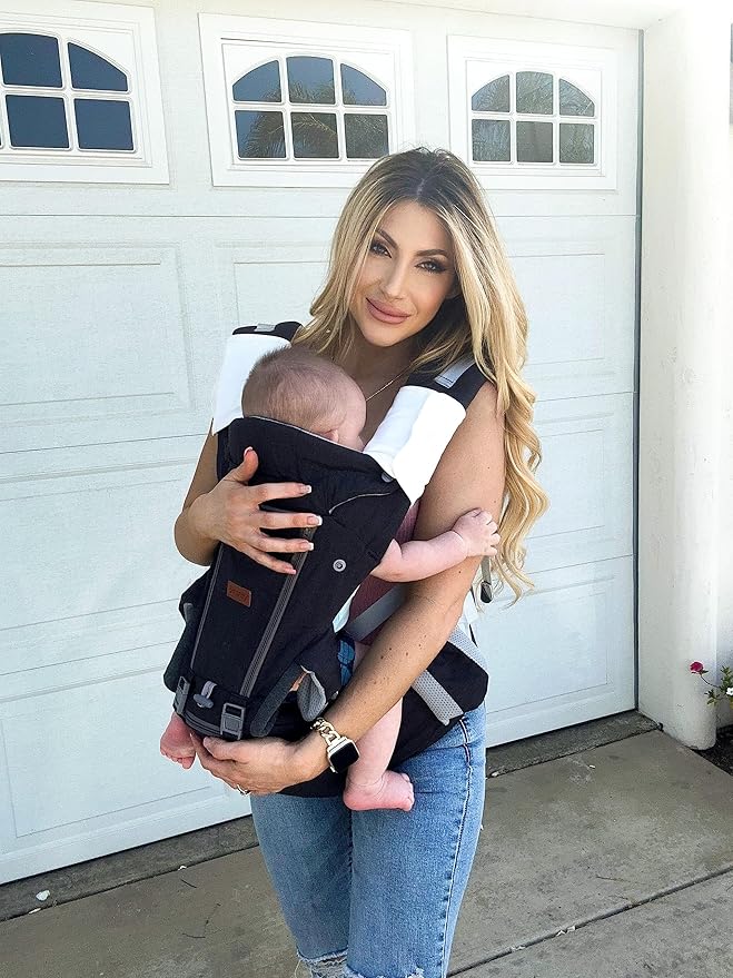 besrey Baby Carrier Hip Seat for Dad, Front Summer Infant Carrier Newborn to Toddler, Plus Men Backpack Holder, Harness for Carrying Infant, Hip Seat with Strap