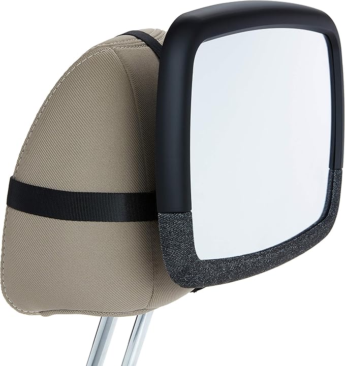 Munchkin Baby Car Mirror for Rear Facing Car Seats, Pivot 360 Baby in-Sight Adjustable Auto Mirror, Black, 2 Pack