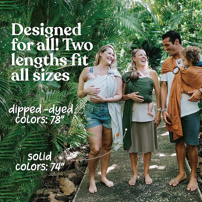 Nalakai Luxury Ring Sling Baby Carrier, Soft Linen Blend Baby Sling, Baby Wrap, Wear Your Little One Close to Your Heart, Comfort, Style