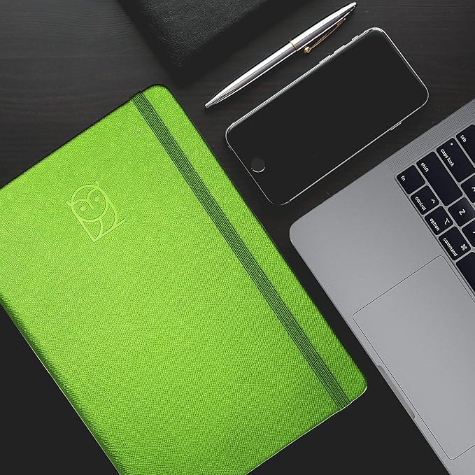 Undated Daily Planner – 1-Year B5 Productivity Organizer with Two-Page Weekly Spread, Goal Setting, Habit Tracker, Weekly & Monthly Pages – Hardcover Time Management Notebook (Lime Green)