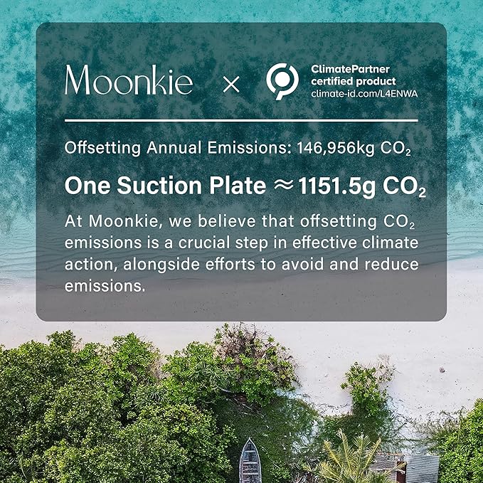 Moonkie Suction Plates for Baby | 100% Silicone BPA-Free Baby Plates| Divided Design | Microwave and Dishwasher Safe | Toddler Plates 3 Pack