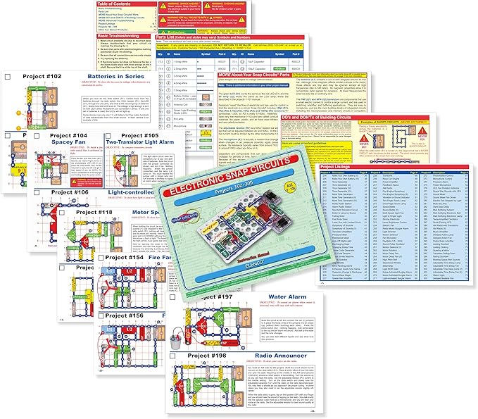 Snap Circuits Classic SC-300 Electronics Exploration Kit | Over 300 Projects | Full Color Manual Parts | STEM Educational Toy for Kids 8+ 2.3 x 13.6 x 19.3 inches (Pack of 6)