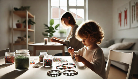 Beading and Jewelry Play for Fine Motor Skills