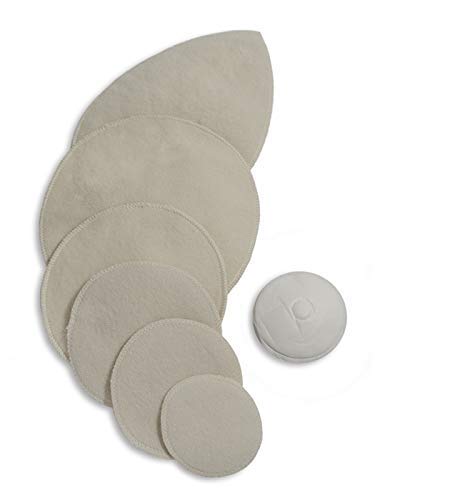 Soothingly Soft Merino Wool Nursing Pads, Style Softline, Extra Thickness, 5 in. Diameter