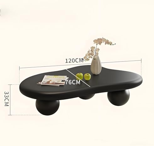 Eco-Friendly Vintage Cream Coffee Table – Sturdy Round Legs, Smooth Finish - Image 3