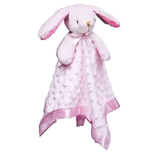 Pro Goleem Loveys for Babies Bunny Security Blanket Baby Girl Gifts Newborn Soft Pink Lovie for Infant and Toddler Snuggle Toy Stuffed Animal, Pink 16 Inch